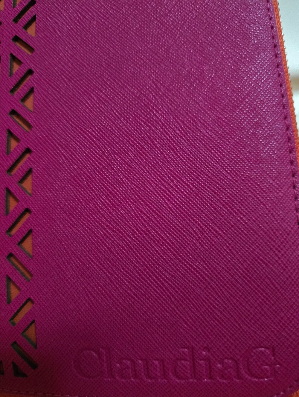 Claudia G Collection Lotus Leather Wallet-Watermelon Pink & Orange - Rare. GIFT